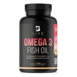 Omega 3 Fish Oil De 220 Caps. 100 Aceite De Pescado B Life.                                                                                           