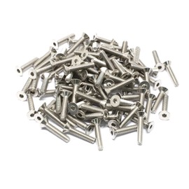 iexcell 100 Pcs #10-24 x 1 Stainless Steel 304 Hex Socket Flat Head Cap Screws Bolts Kit
