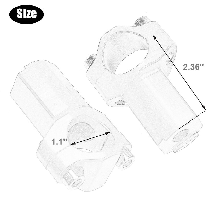 GIDIBII 1/8" Handlebar Risers, Billet Handle Bar Mount Clamps Riser