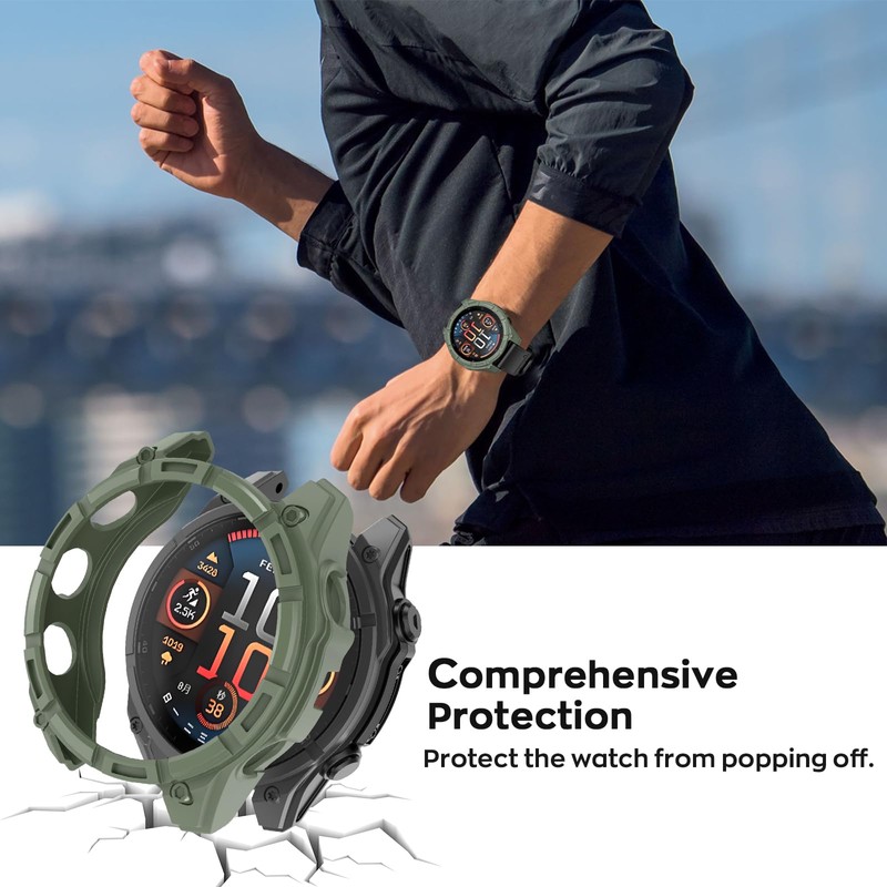 ISABAKE Protector Case for Fenix 8 AMOLED 47mm, Soft TPU