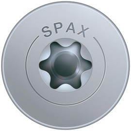 SPAX 681030400303 Flat Back Panel Head for Body, Partial Thread, Rear Panel Head, T-Star Plus, 4CUT, Nickel-Plated Body Screw, Grey/Silver, 4 mm x 30 mm