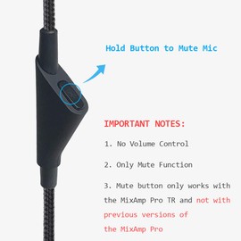 MJKOR Replacement for Astro A40TR Inline Mute Cable Cord,Mute Function Audio Gaming Wire Compatible with Astro A40 TR Headsets (2 Meter, Mute Function)
