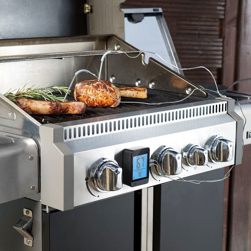 Rosenstein & Söhne Bluetooth BBQ Thermometer, App for Android and