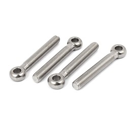 IIVVERR M10x70mm 304 Stainless Steel Machine Shoulder Lifting Eye Bolt Fastener 4pcs (M10x70mm 304 Máquina de Acero Inoxidable Hombro Levantador de Perno de Ojo Sujetador 4 unids