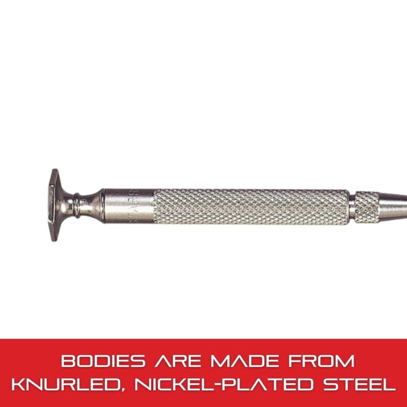 Starrett Jewelers Screwdriver with Knurled Grip and Nickel-plated Steel Bodies