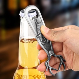 LULLEA Hunter Gifts, Deer Bottle Opener, Christmas Gifts, Birthday Gifts for Men, Women, Dad, Deer Gifts, Deer Gifts for Deer Fans, Hunters, Silver