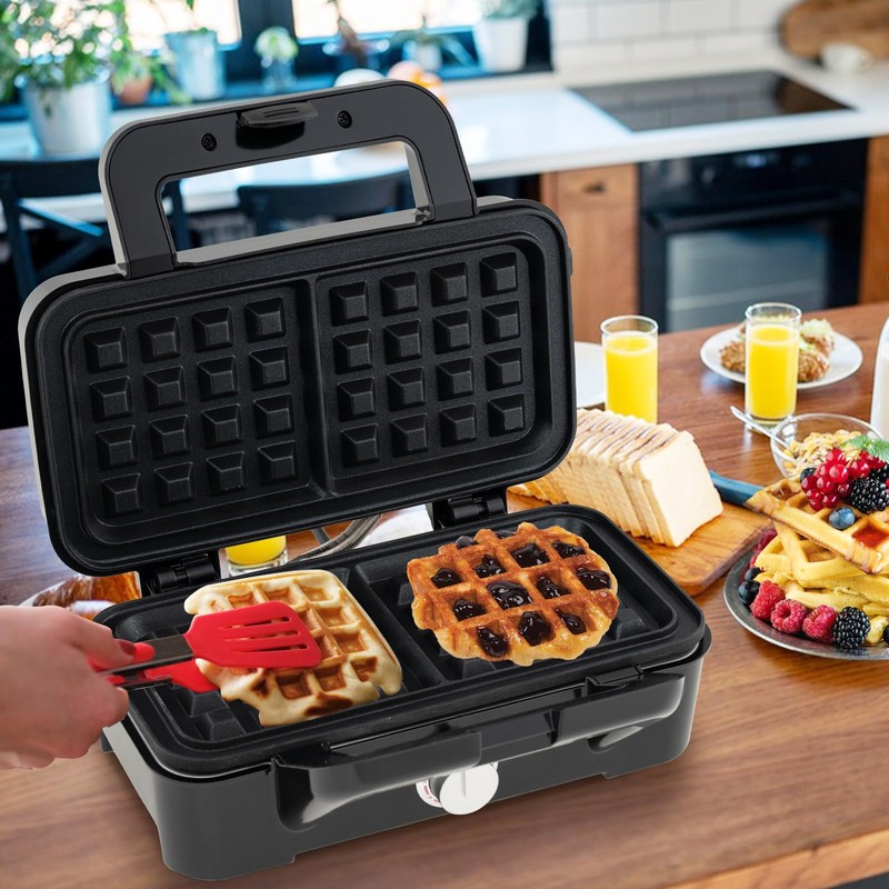 KOTEK 3 In 1 Sandwich Maker, Waffle Maker with Removable