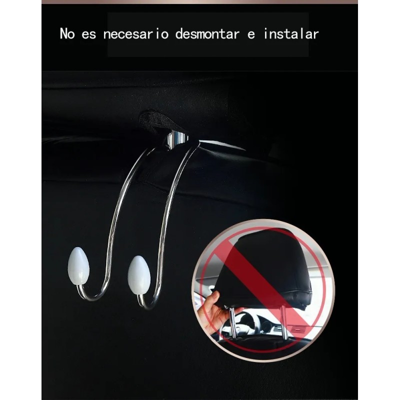 4 Pack Asiento Para Coche Ganchos Para Colgar Bolsas