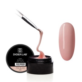 DIDIER LAB Fiber Builder Gel Pink Blush - Self-Smoothing HEMA-Free Builder Gel for Gel Nails - Ultra Strong LED UV Fibreglass Gel Nails for Nail Repair Replenishments & Extensions - 50 g