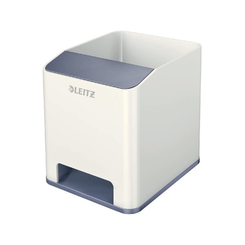 Leitz Wow Sound Pen Holder with Sound Amplification Function, White