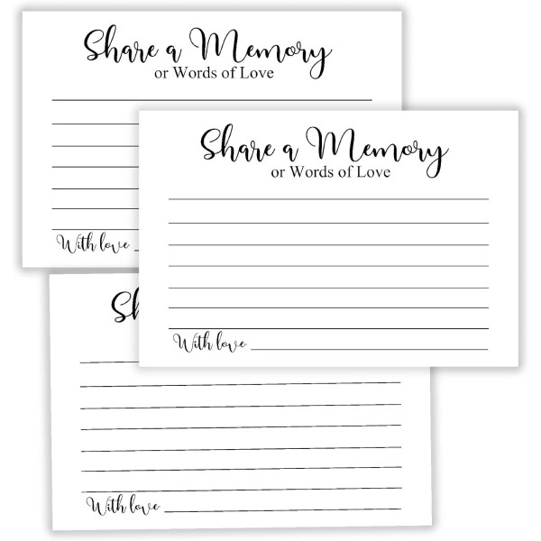 BUTIKUMI Share a Memory Cards, Funeral Guest Book, Card for