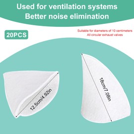 Ksvaye Pack of 20 Cone Filters DN 125, 8 mm Thick G4 Filter for Ventilation Systems, Compatible with Zehnder, Helios, Nibe, LWZ, Wolf, Stiebel Eltron, Vaillant, Maico, Pluggit, Ideal for Suction Plate