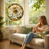 Bee Flower Sun Catchers, Bee Window Hanging Decor 20x20 cm