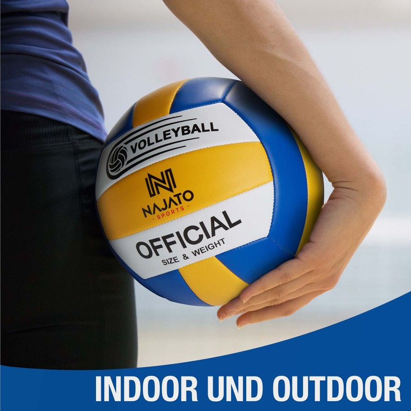 NAJATO Sports Volleyball - Beach Volleyball with Ball Pump -