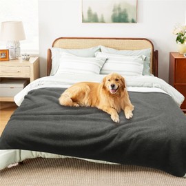 Vciveo Waterproof Blanket, Throw Blanket for Bed Intimacy Squirt Pleasure, Large Dog Pet Blankets Couch Sofa Protector, Blanket for Adults Dogs Cats, Water Resistant Pee Stain Proof, Gray, 52" x 82"