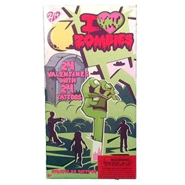 I Love Zombies Valentine Cards with Tattoos
