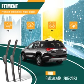 KVQ Windshield Wiper Blades Replacement for GMC Acadia 2017 2018 2019 2020 2021 2022 2023 Original Factory Quality Front Rear Wiper Blade Set - 24" 20" 10" (Set of 3)