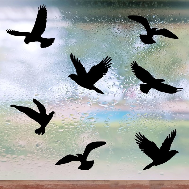 Lexziuo 30PCS Bird Anti-Collision Window Stickers - Large UV Reflective