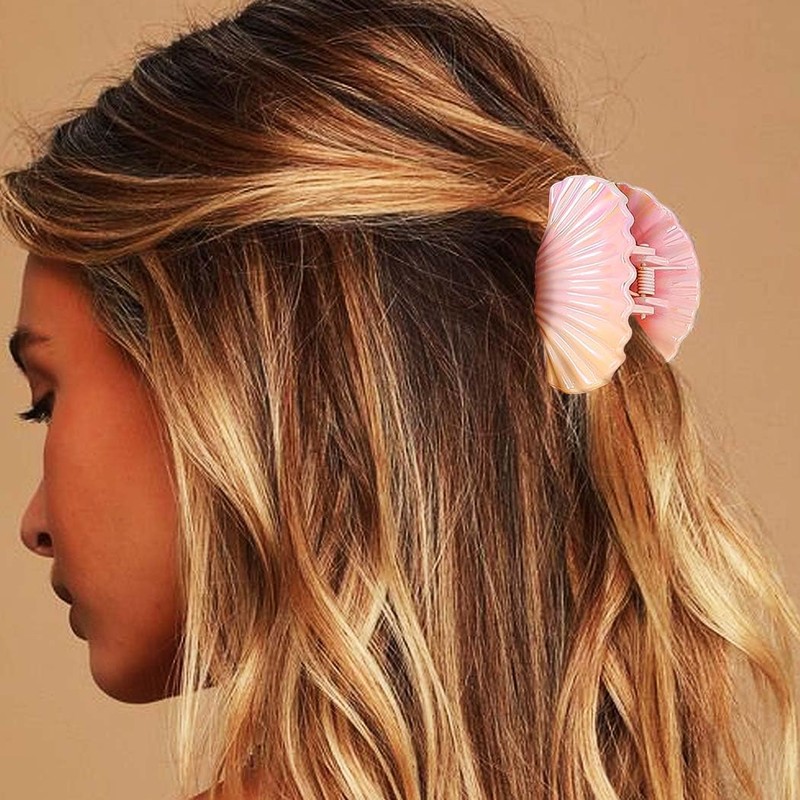 Fashey Mermaid Hair Clips Seashell Claw Clip Acrylic Hair Claw