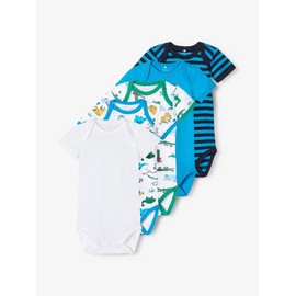 NAME IT Baby Boys' Short Sleeve Bodysuits Pack of 5, Hawaiian Ocean
