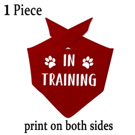 1 Piece In Training Dog Bandana Ask To Pet Dog Bandana Give Me Space Dog Bandana Rescue Dog Bandana (IN TRAINING D)