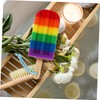VICASKY Cute Ice Cream Shape Bath Sponge for Exfoliating Shower