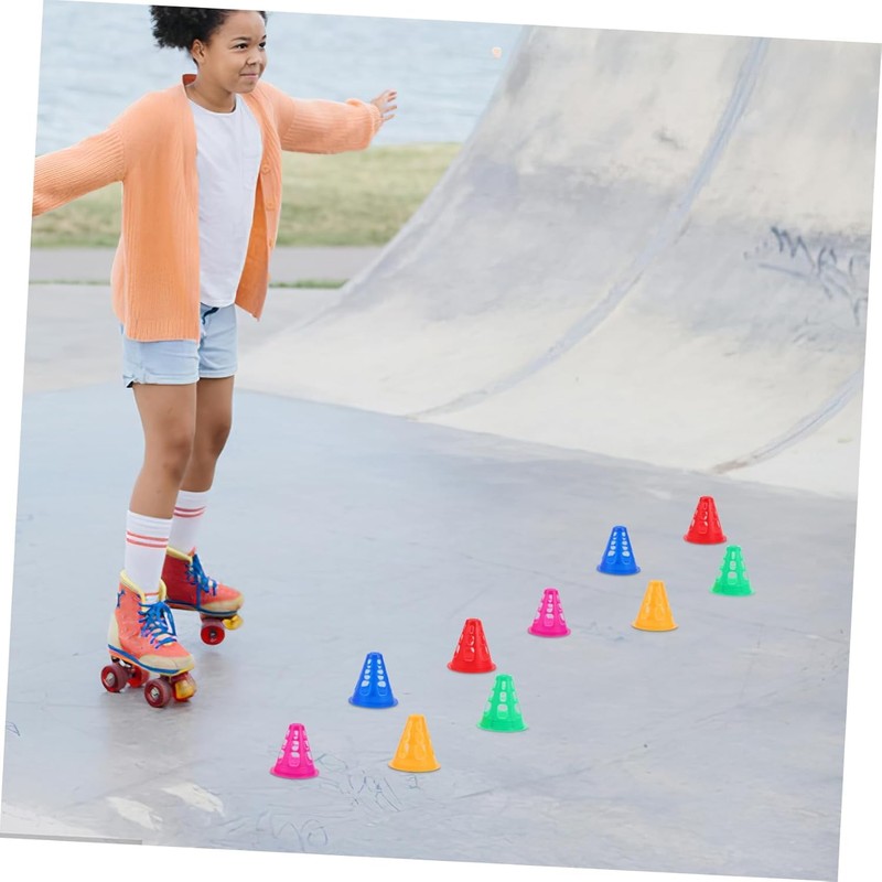 Training Field Marker Plastic Cones, 20Pcs Plastic Sports Cone Training