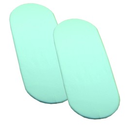 2 BabyPrem Fitted Cotton Bassinet Moses Basket Sheets 67 x 30cm Aqua