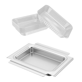 GARNETIN - Juego de bandeja para parrilla y bandeja de goteo para la serie Q, compatible con parrillas de gas Weber Q100, Q1000, Q120, Q140 y Q1200. Incluye 10 unidades de repuesto de revestimiento de