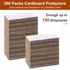 300 Packs 3.5x4.7 Inch Corrugated Cardboard Sheets, Premium White Corrugated