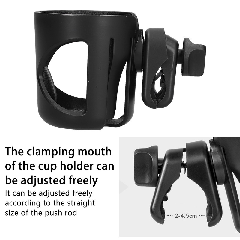 Stroller Cup Bracket Adjustable Width Clip Light Weight Elastic Fixing