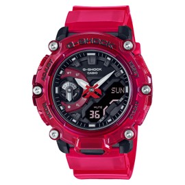 Casio GA-2200 Series G-Shock Carbon Core Guard Watch, Limited Model / Sound Wave Series (Red Skeleton)