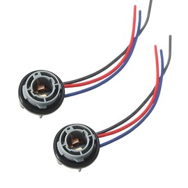 ZIMISI 1157 LED Bulb Socket Plug, Plastic Waterproof Turn Signal/Brake/Tail Light Socket Wiring Harness, Universal Automotive Base Plug Connector Accessories for Most Cars, Trucks, SUVs (2PCS)