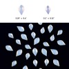 50pcs White Opal Nail Crystals 2 Size Flame Shape Rhinestones