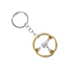 LHDOS Auto Parts Steering Wheel Shape Key Chain, 3D Metal