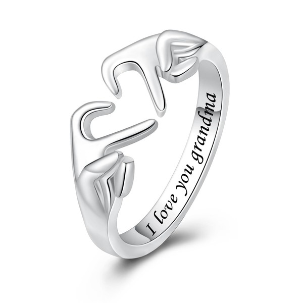 925 Sterling Silver Heart Claddagh Rings for Women Teen Girls,