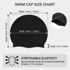 2pcs Elastic Swimming Hat,Non-slip Fabric Swimming Hat