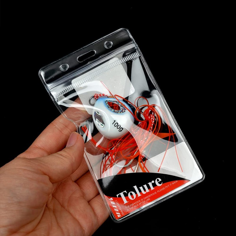 Tolure 100g Sea Fishing Laser Seal Eyes Luminous Hook Tie
