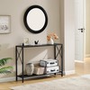 Tajsoon Console Table, 2-Tier Entryway Table，41.8”L Narrow Sofa Table with