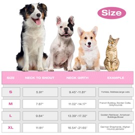 IECOii Dog Cone for Dogs After Surgery,Adjustable Protective Recovery Collars for Large Medium Small Pet,Comfy Soft Cones Prevent Pets from Touching Stitches Rashes,Wounds,Black,M