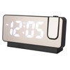 Projection Alarm Clock USB Rechargeable White Light Snooze Function Adjustable