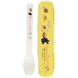 OSK Children's Tableware, Baby Spoon, Spoon & Case, Lisa and Gaspard, Dishwasher Safe, Made in Japan, Yellow