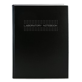BookFactory Bullet Lab Notebook/Laboratory Notebook/Dot Lab Book - 168 Pages, 8 7/8'' x 11 1/4'', Black Dotted Cover, Section Sewn Hardbound Laboratory Notebook (Made in USA)