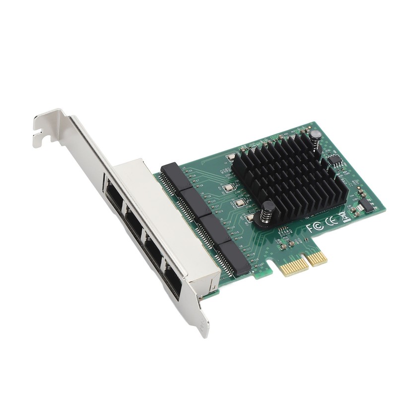 PCIe X1 Network Card 4 RJ45 Port 1000M High Speed