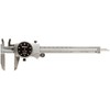 Mitutoyo 505-675-56 Dial Caliper, Stainless Steel, Black Face, 0-6" Range,