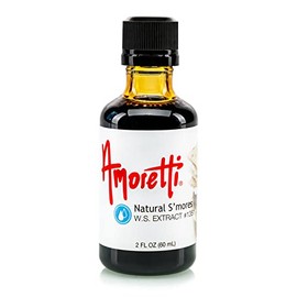 Amoretti - Natural S'mores Extract Water Soluble 2 oz - Highly Concentrated & Perfect For Pastry, Savory, Brewing, and more, Preservative Free, Vegan, Kosher Pareve, Keto Friendly