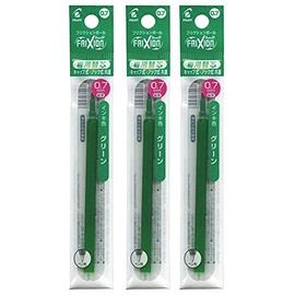 Pilot LFBKRF12FG FriXion Ball Refill, 0.7mm, Green, 1 Pack x 3 Pack Set