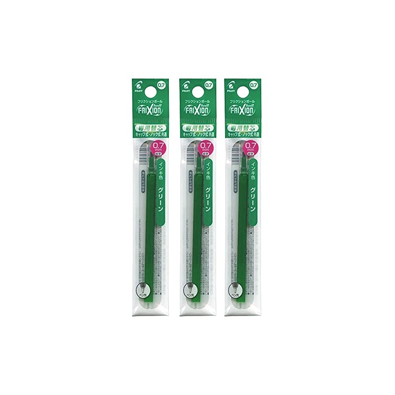 Pilot LFBKRF12FG FriXion Ball Refill, 0.7mm, Green, 1 Pack x