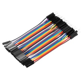 MECCANIXITY Male to Female 40Pin Breadboard Jumper Wire 2.54mm Pitch Ribbon Cable 10cm Long Electronics Breadboard Ribbon Cables for Breadboard Electronic Projects Pack of 1