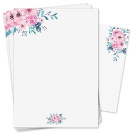 Writing paper set, 50 sheets motif paper in DIN A4 format.